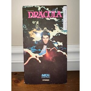Dracula VHS 1979 Frank Langella Laurence Olivier MCA Home Video Blockbuster Tape